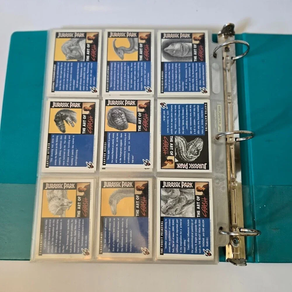 VTG 1993 Topps Jurassic Park Complete Set 1-88 w/Sticker Puzzle